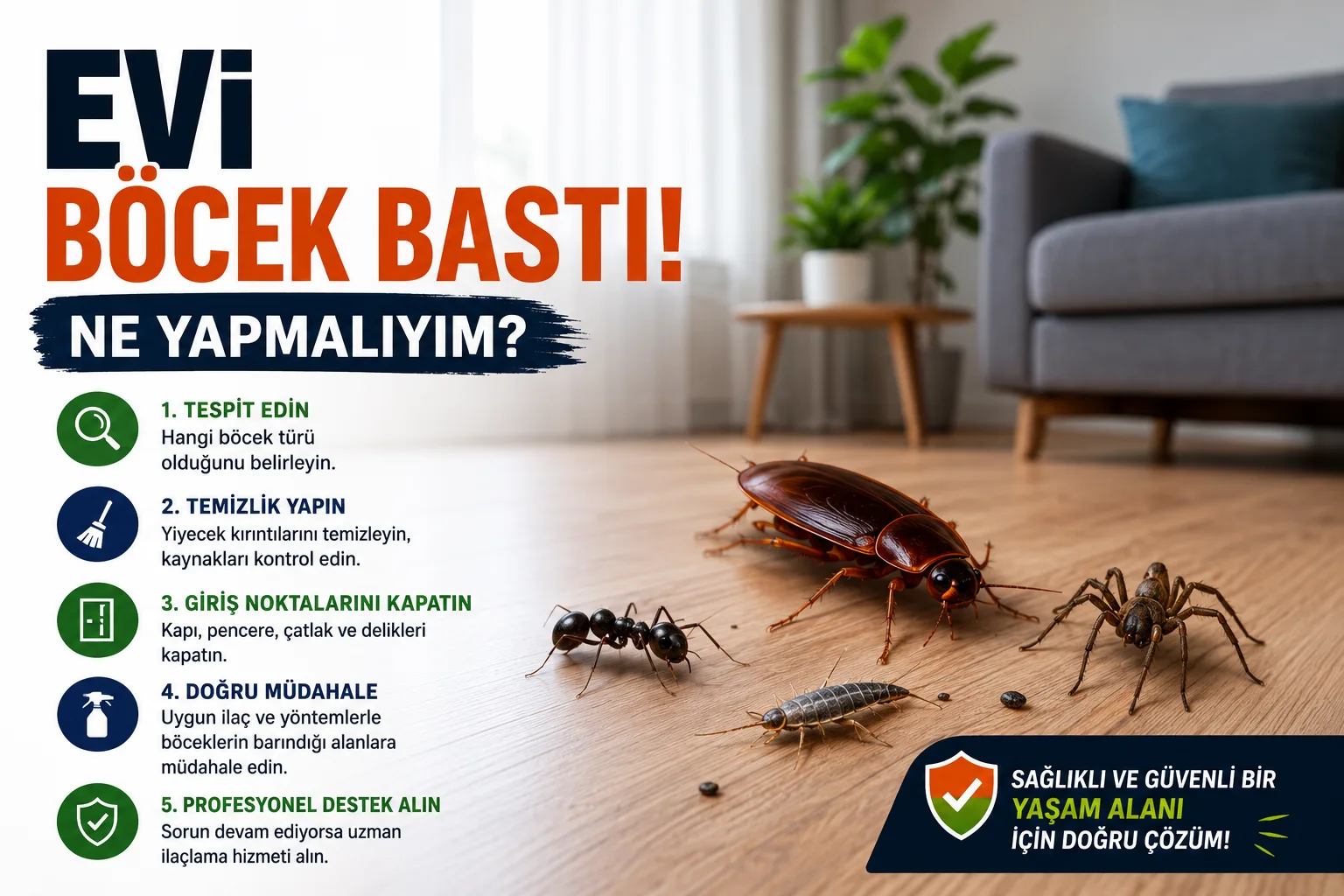Evde çıkan böcek türleri