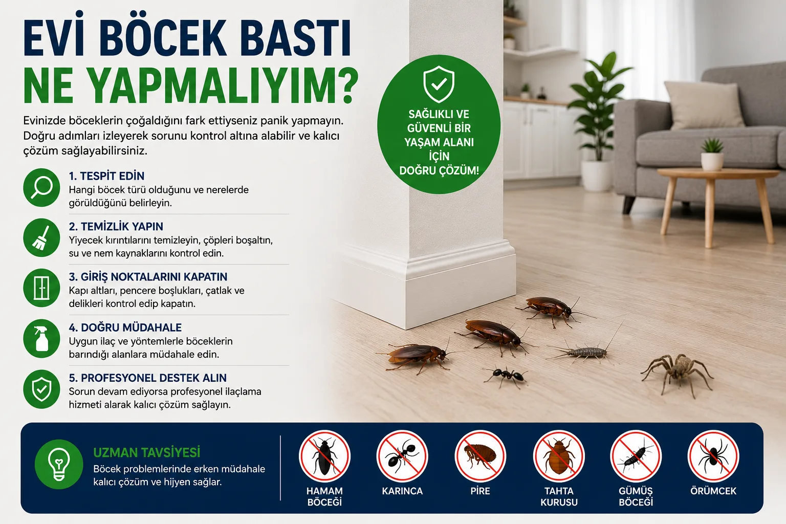 Evi Böcek Bastı Ne Yapmalıyım