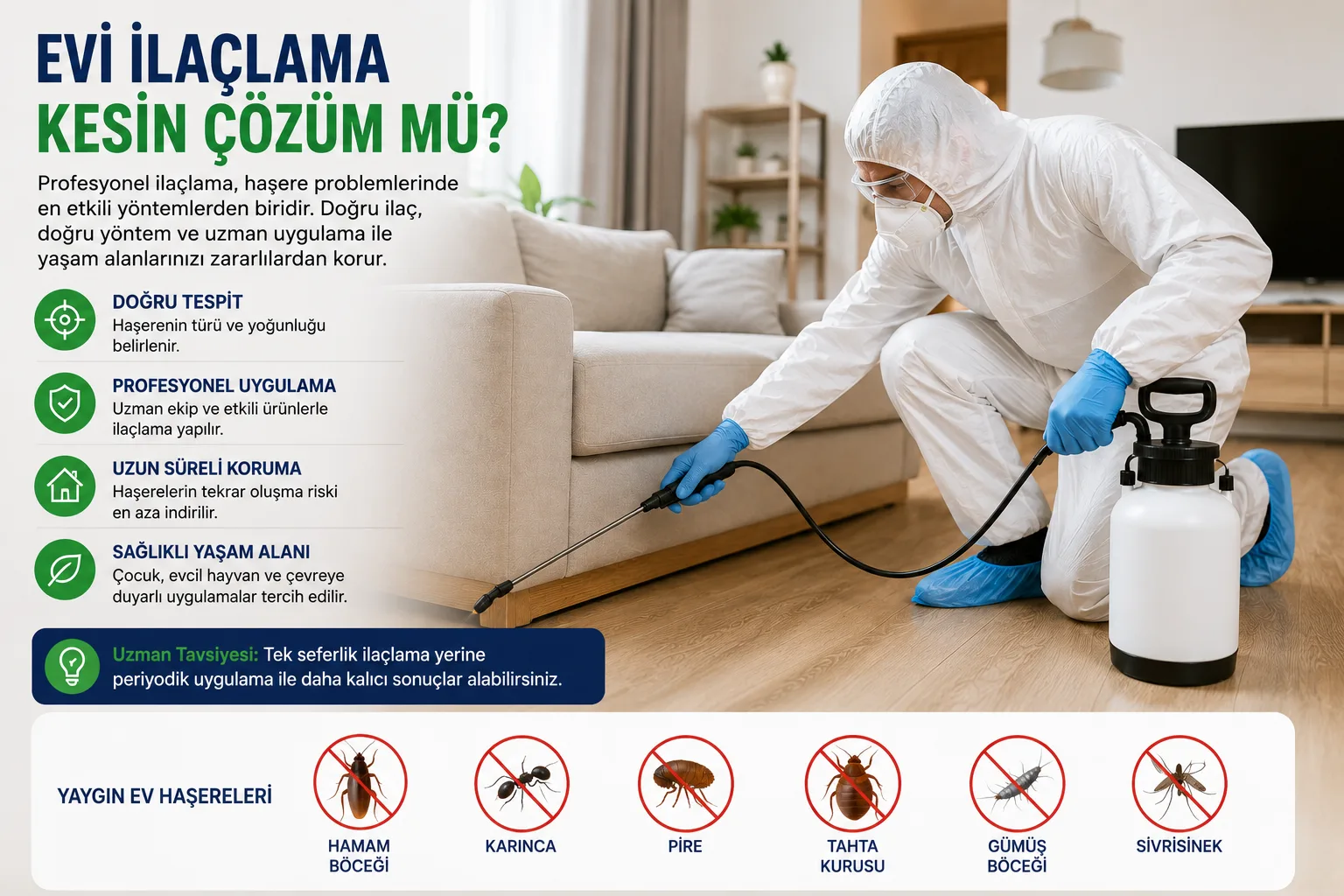 Evi İlaçlama Kesin Çözüm mü?